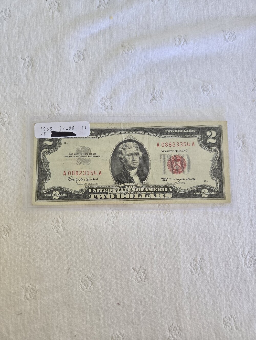 1963 $2 United States Note with Red Seal